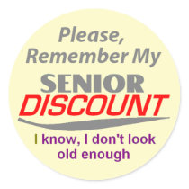 SENIOR DISCOUNT Sticker