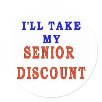 SENIOR DISCOUNT STICKERS