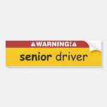 senior driver bumper stickers