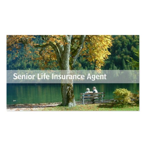 Senior Life Insurance business card (front side)