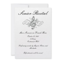 Senior Music Recital Custom Invite