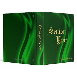 Senior Year Back To School Emerald Silk Binder binder