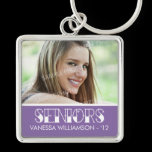 SENIORS Custom Graduation Keychain Gift (purple)