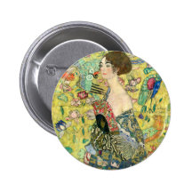 Señora con la fan - Gustavo Klimt Pins