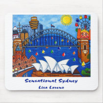 Sensational Sydney Mouse Pad mousepads by LisaLorenzPaintings Sensational Sydney Mouse Pad mousepads