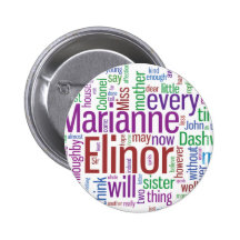 Sense and Sensibility Word Cloud Pins