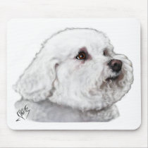 Sensitive Side of Bizou the Bichon mousepads