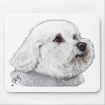 Sensitive Side of Bizou the Bichon mousepads