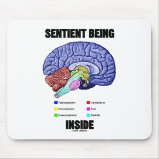 Sentient Being Inside (Anatomical Brain) Mouse Pads