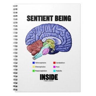 Sentient Being Inside (Anatomical Brain) Spiral Note Book