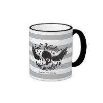 Sentimental, semi mental skull graphic art. mugs