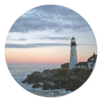 Sentinal at Sunset Round Stickers