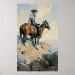 Sentinel of the Plains By Dunton, Vintage Cowboy Print