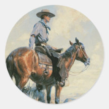 Sentinel of the Plains Round Stickers