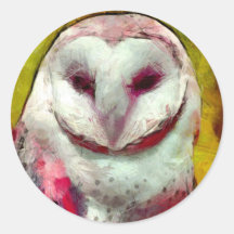 Sentinel Owl Round Stickers