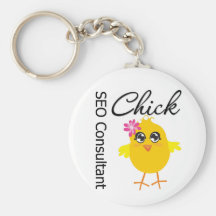 SEO Consultant Chick Keychain
