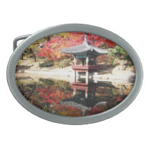 Seoul Autumn Japanese Garden Belt Buckles