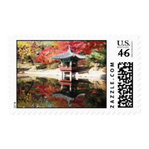 Seoul Autumn Japanese Garden Stamps