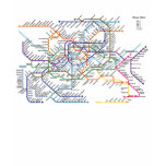 Seoul Metro Map Fitted T-Shirt