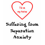 Separation Anxiety Mom t-shirts
