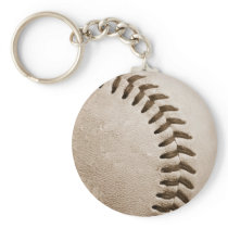 Sepia Baseball Key Chain