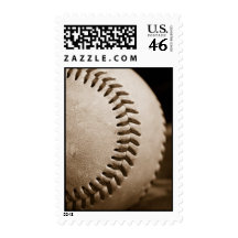 Sepia Baseball Postage