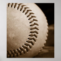 Sepia Baseball Poster