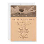 Sepia Black Eyed Susan Floral Wedding Invitation