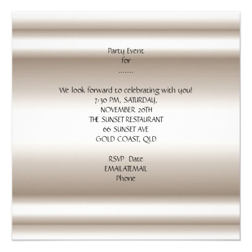 Sepia Black Shoes Wine Glass Birthday Party Personalized Announcement