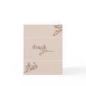Sepia Brown Branch Design Thank You Card