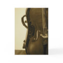 Sepia Cello greeting card by lizardbreath37 Sepia Cello greeting card