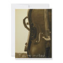 Sepia Cello invitation by lizardbreath37 Sepia Cello invitation