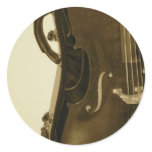Sepia Cello sticker