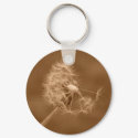 Sepia Dandelion Keychain by AmaJones Sepia Dandelion Keychain