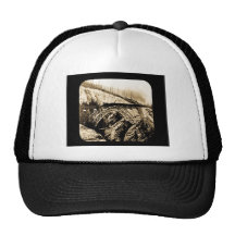 Sepia de la diapositiva de linterna de magia del p gorras