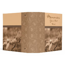 Sepia Dogwood Personalized Photo Album Binder