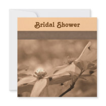 Sepia Dogwood Wedding Bridal Shower Invitation by SmilinEyesTreasures Sepia Dogwood Wedding Bridal Shower Invitation