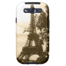 Sepia Eiffel Tower Galaxy SIII Cover