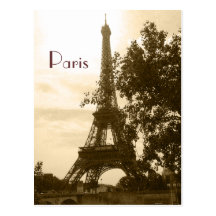 Sepia Eiffel Tower--Paris Post Cards