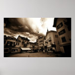 Sepia European Village Posters
