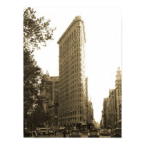 Sepia Flat Iron Building Fine Art Photograph Print