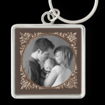 Sepia Frame keychains