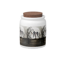 Sepia Goth Girl Candy Dish