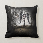 Sepia Goth Girl Vignette Pillows