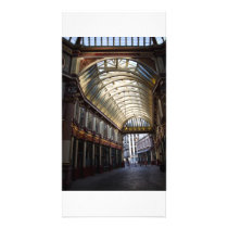 Sepia image Of Leadenhall Market London Customised Photo Card