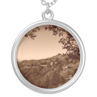 Sepia Image of The San Bernardino Mountains necklace