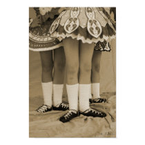 Sepia Irish Dance Poster posters