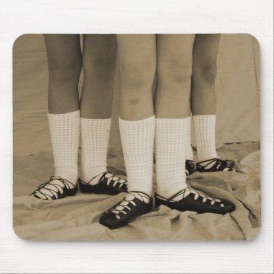 Sepia Irish Dance Soft Shoes Mousepad by darkimagestudios