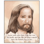 Sepia Jesus Art Bible Quote - John 14:6 Photo Cutouts