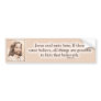 Sepia Jesus Art Bible Quote - Mark 9:23 Bumper Sticker
